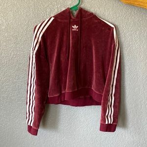 Urban out fitters Adidas velour hoodie.